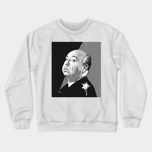 Alfred Hitchcock - An illustration by Paul Cemmick Crewneck Sweatshirt by PLAYDIGITAL2020